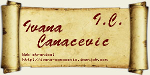 Ivana Čanaćević vizit kartica